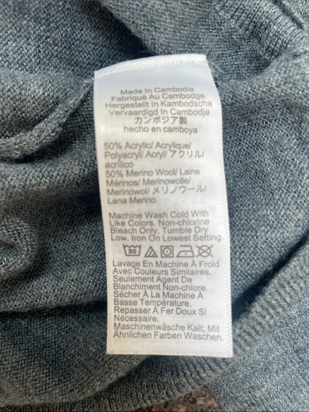 J. Crew Men's Crewneck Sweater in Gray/Blue